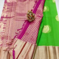 kanchi kora saree with kanchi borders