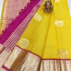 pure kanchi kora saree with kanchi border
