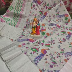 Uppada tissu cotton,Digital printed sarees