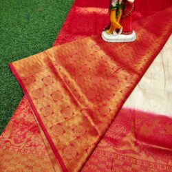 Kubera pattu saree with kanjeevaram border