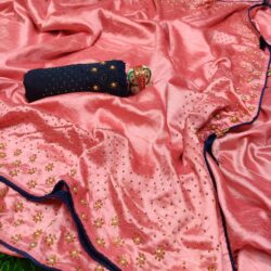 Zoya silk saree with Rich and classy Daimond work broder