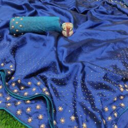 Zoya silk saree with Rich and classy Daimond work broder